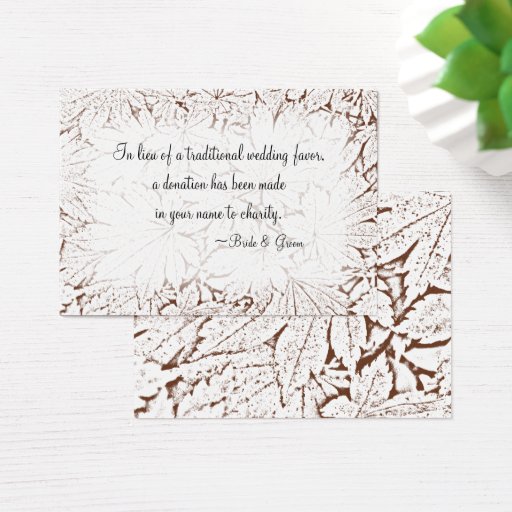Customizable Maple Leaf Stamp Wedding Charity Favor Card Business Card Templates