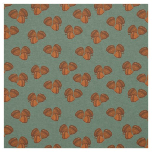 Brown Acorns Prim Fabric