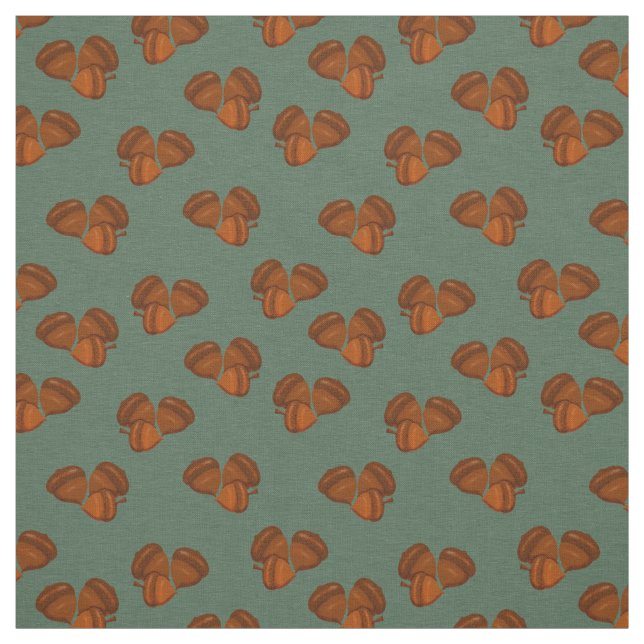 Brown Acorns Prim Fabric (Swatch)