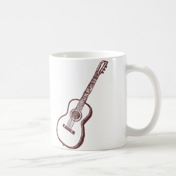Brown Acoustic Classical Guitar Coffee Mug by chmayer at Zazzle