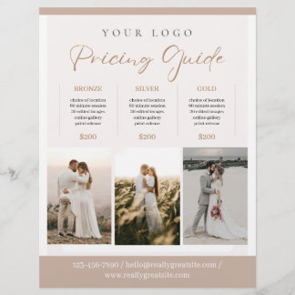 Brown Aesthetic Elegant Minimalist Photographer Flyer