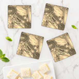 Brown Agate Coaster Set