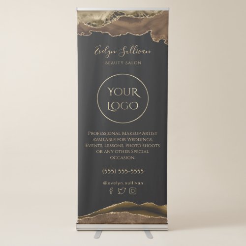 Brown agate retractable banner