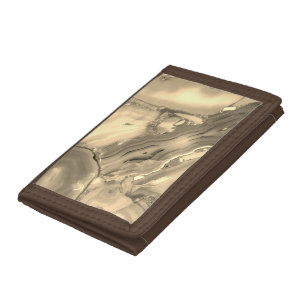 Brown Agate Tri-fold Wallet