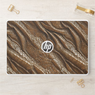 Brown Alligator Crocodile Dragon Snake Leather HP Laptop Skin