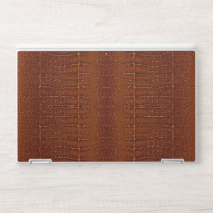 Brown Alligator Crocodile Dragon Snake Leather HP Laptop Skin
