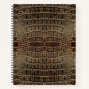 Brown Alligator Leather  Notebook