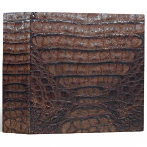 Brown Alligator Print Binder