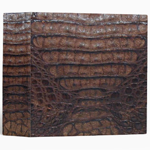 Brown Alligator Print Binder