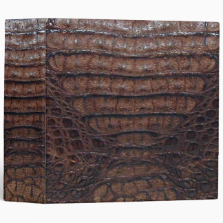 Brown Alligator Print Binder