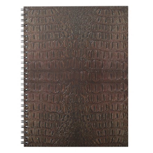Brown Alligator Skin Digital Print Notebook