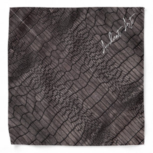 Brown Alligator Skin Print Bandana