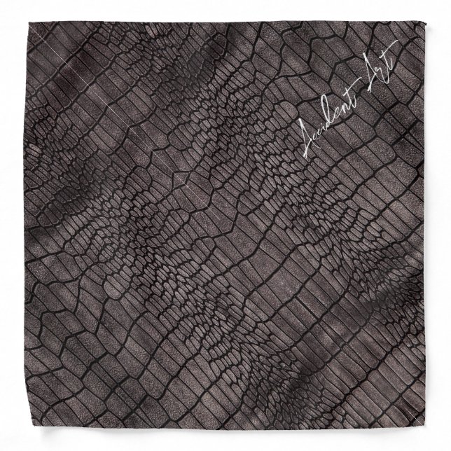 Brown Alligator Skin Print Bandana (Front)