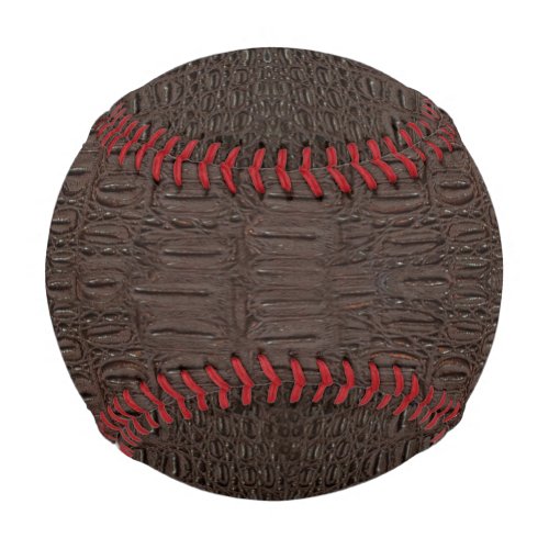 Brown Alligator Skin Print Baseball