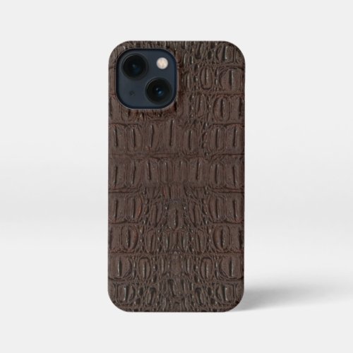 Brown Alligator Skin Print iPhone 13 Mini Case