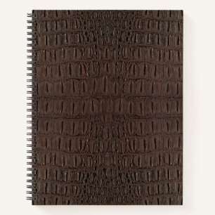 Brown Alligator Skin Print Notebook