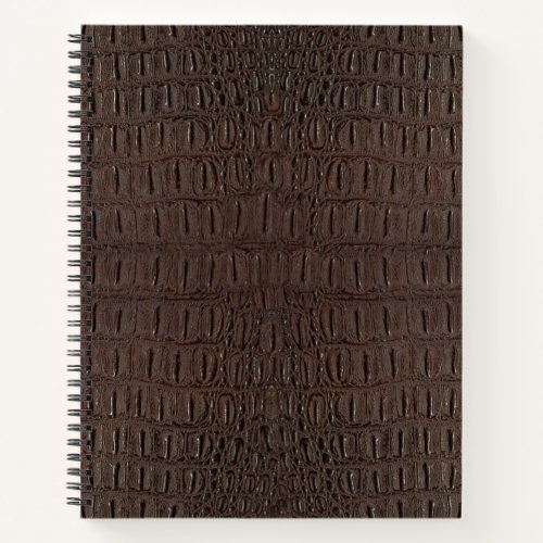 Brown Alligator Skin Print Notebook