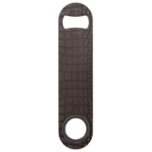 Brown Alligator Skin Texture Bar Key