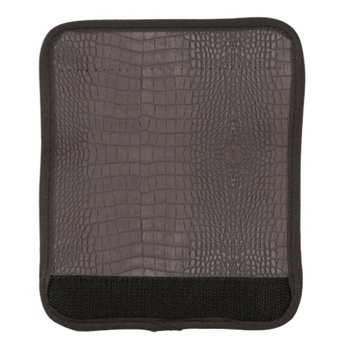 Brown Alligator Skin Texture Luggage Handle Wrap