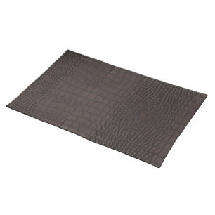 Brown Alligator Texture Print Cloth Placemat