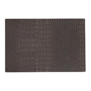 Brown Alligator Texture Print Placemat
