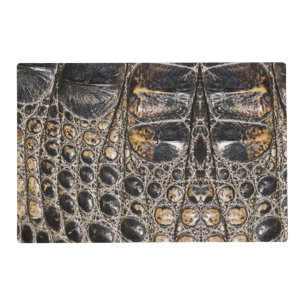 Brown American Alligator Skin Texture Placemat