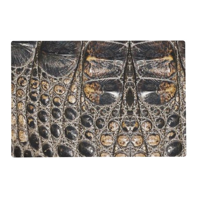 Brown American Alligator Skin Texture Placemat (Front)