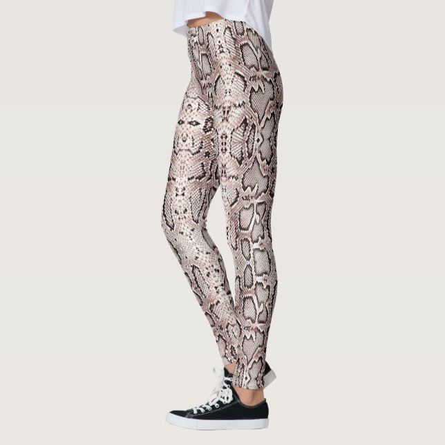 Brown Anaconda Snakeskin Leggings (Left)