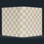 Brown and Beige Checkerboard 3 Ring Binder<br><div class="desc">Brown and Beige Checkerboard</div>