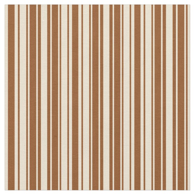 Brown and Beige Colored Pattern Fabric (Close Up)