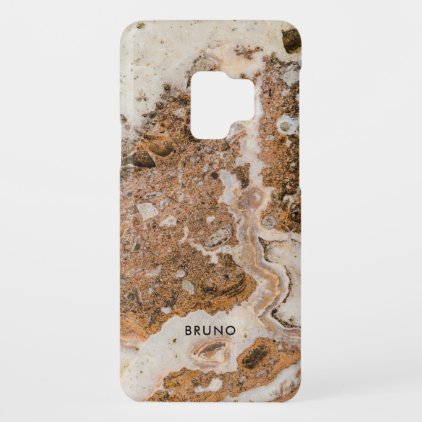 Brown and beige faux marble Case-Mate samsung galaxy s9 case