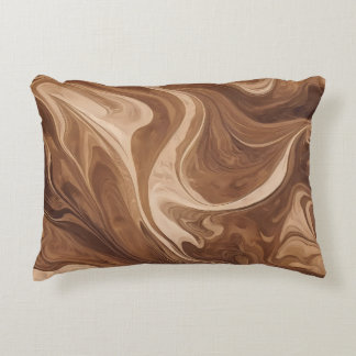 Brown and Beige Marble  Accent Pillow
