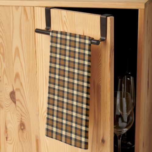 Brown And Beige Plaid Kitchen Towel