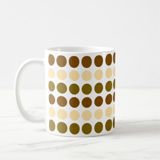 Brown And Beige Spotted Coffee Mug (Left)