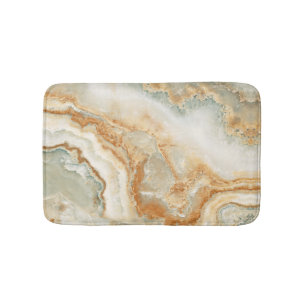 Brown and beige stone texture bath mat