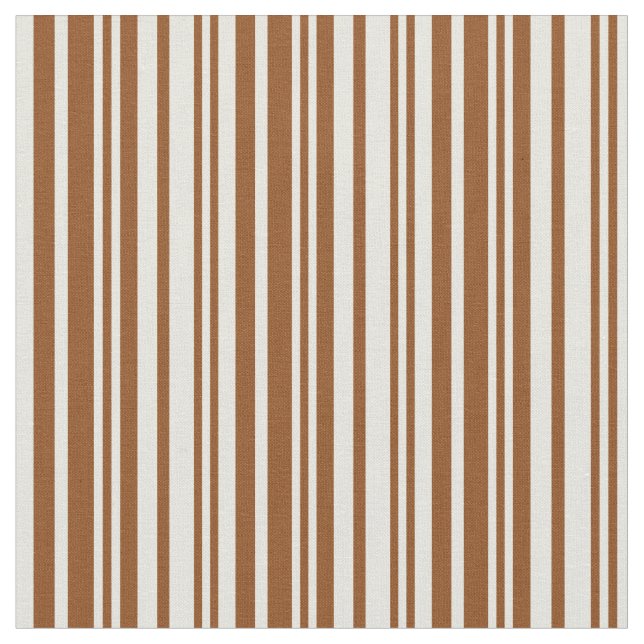 Brown and Beige Striped/Lined Pattern Fabric (Close Up)