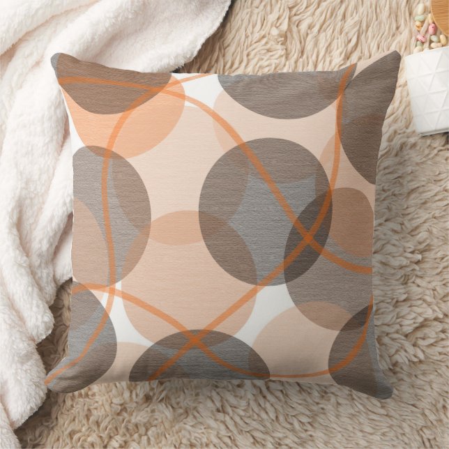 Brown and Beige Tones  Throw Pillow (Blanket)