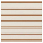 [ Thumbnail: Brown and Bisque Pattern Fabric ]