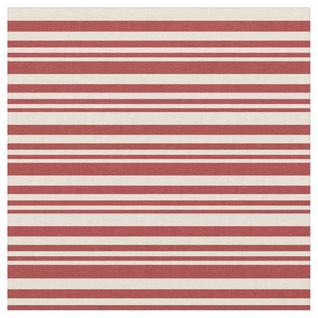 Brown and Bisque Pattern of Stripes Fabric (Close Up)