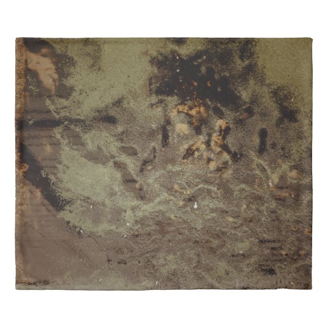 Brown and black abstract painting duvet cover (Front)