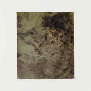 Brown and black abstract painting tapestry