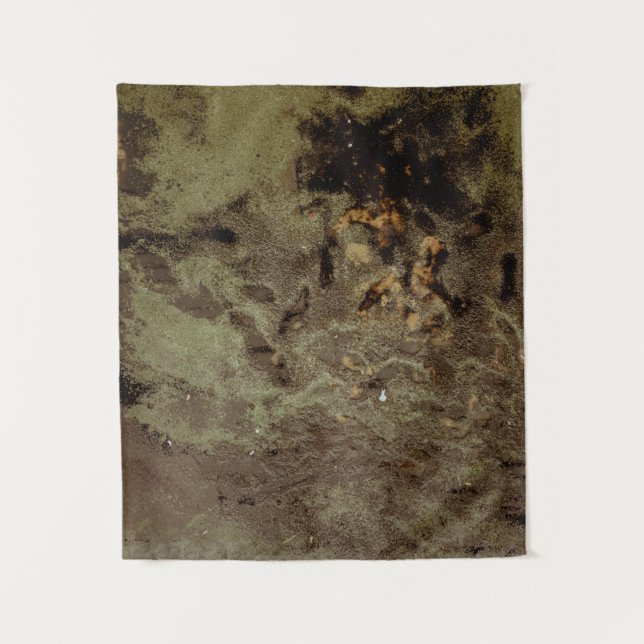 Brown and black abstract painting tapestry (Front)