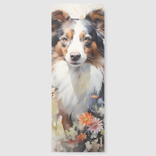 Brown and Black Australian Shepherd | Bookmarks (Front)