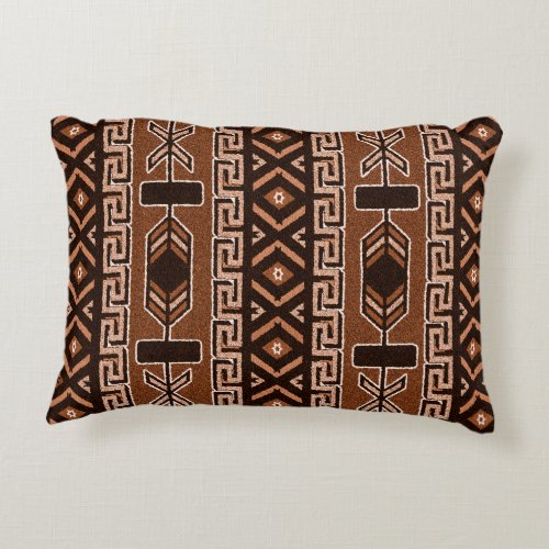 Brown And Black Aztec Pattern Southwest Design Decorative Pillow