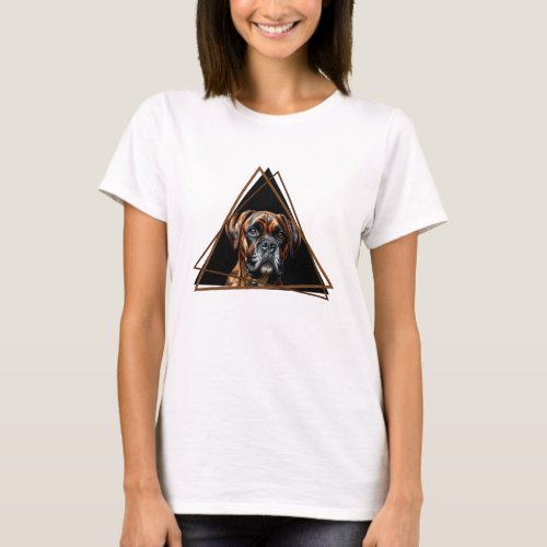 Brown and Black Brindle Boxer Lab Dog T_Shirt