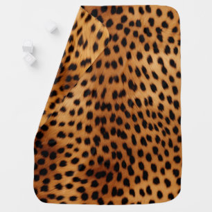 Brown and Black Cheetah Animal print Baby Blanket