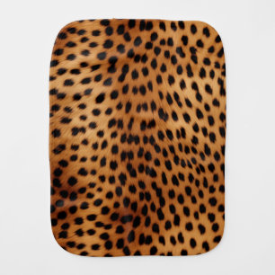 Brown and Black Cheetah Animal print Baby Burp Cloth