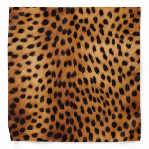 Brown and Black Cheetah Animal print Bandana
