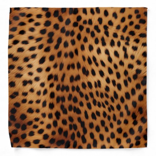 Brown and Black Cheetah Animal print Bandana