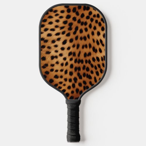 Brown and Black Cheetah Animal print Pickleball Paddle